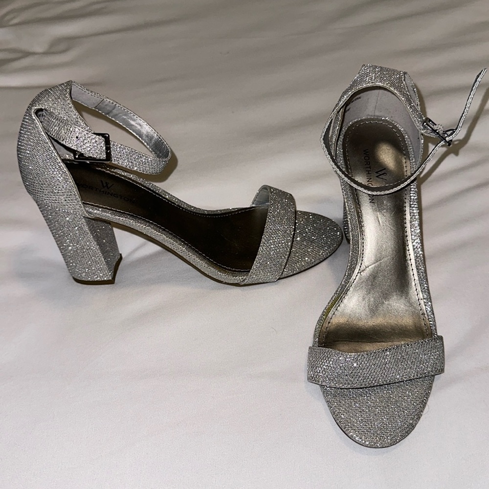 Worthington Silver Sparkle Heels